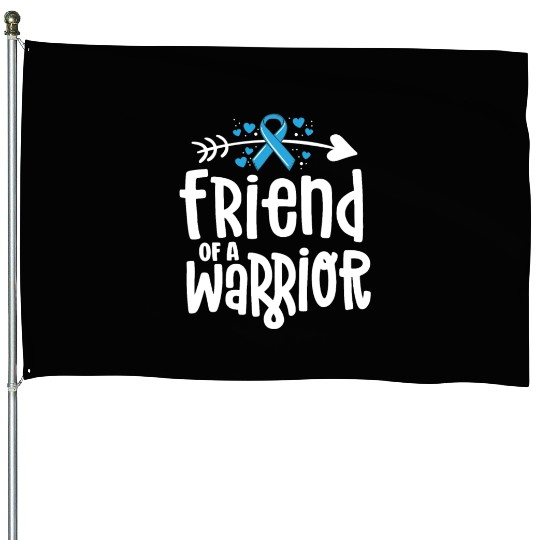 Friend Of A Warrior Support Team Prostate Cancer House Flags