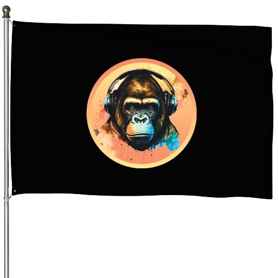 Gorilla DJ Beat House Flags