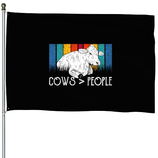 Cows > People Lover Farm Animals Cow House Flags