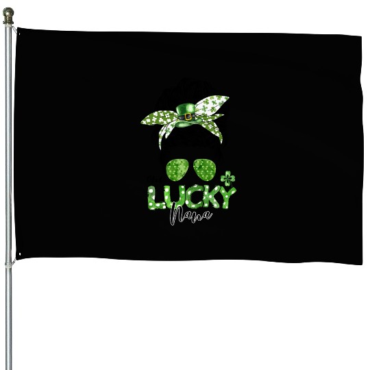 One Lucky Nana Matching Family St Patricks Day House Flags