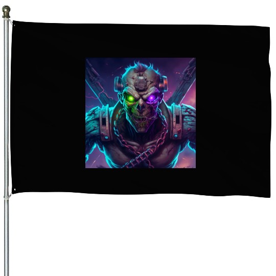 ZOMBIE IRON MAIDEN (Version 10) House Flags