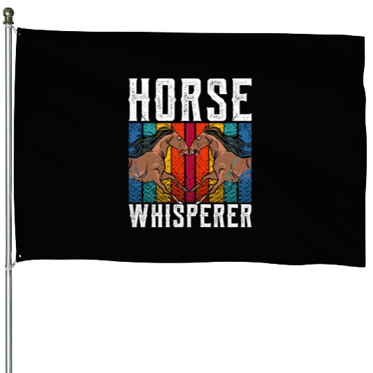 Horse Whisperer Equestrian Rider Riding Lover House Flags