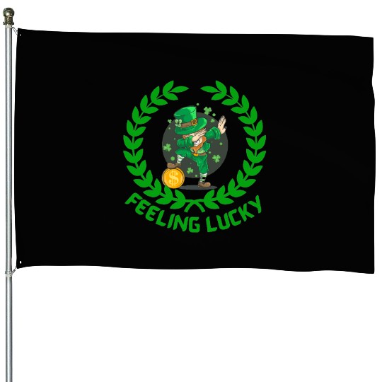 St Patricks day special feeling lucky House Flags