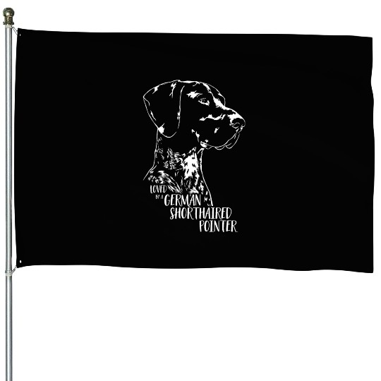 Loved by a German Shorthaired Pointer dog mom House Flags