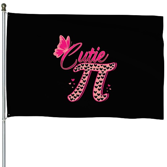 Butterfly Cute Pi Math Holiday Mathematics Pi Day House Flags