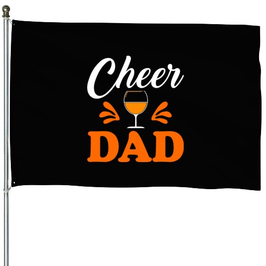 Cheer Dad House Flags