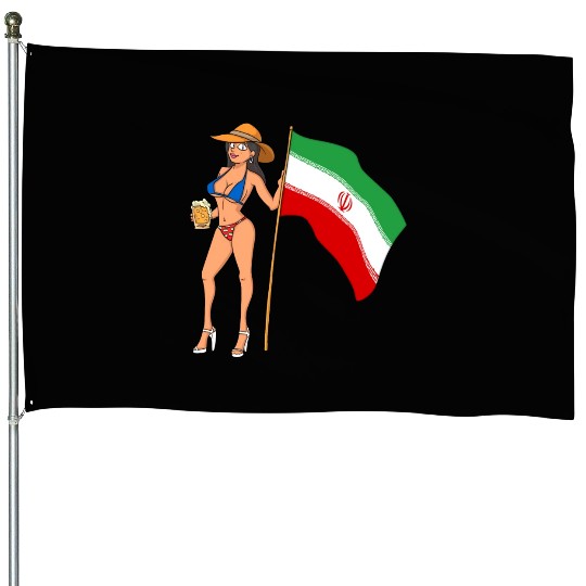 Hot Fan Girl Iran House Flags