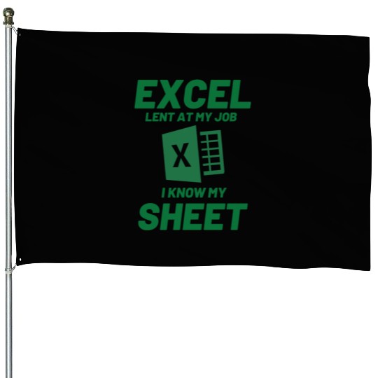 Excel-lent at My Job Funny Accountant Data Analyst House Flags