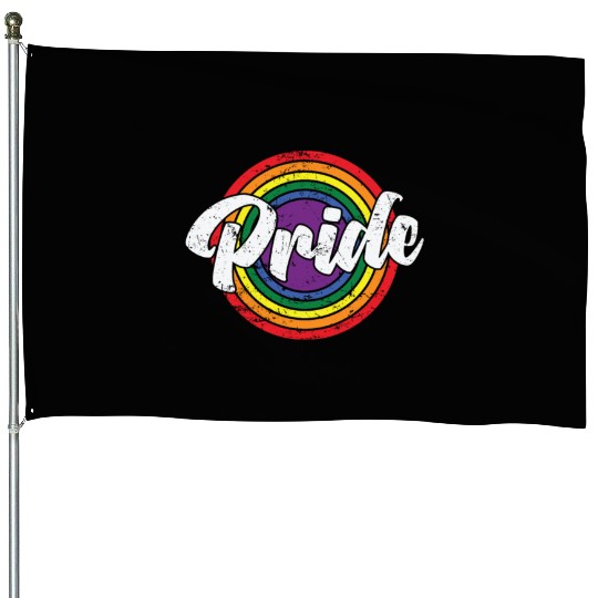 Pride LGBT Rainbow Colors House Flags