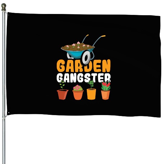 Plants Farmer Garden Gangster Hobby Gardener House Flags