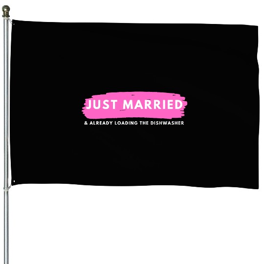Just Married House Flags