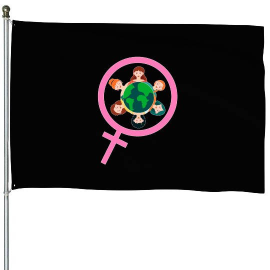 International Women's Day Embrace Equity House Flags