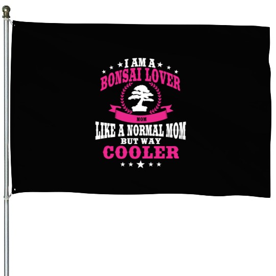 Bonsai Lover Mom For Women House Flags