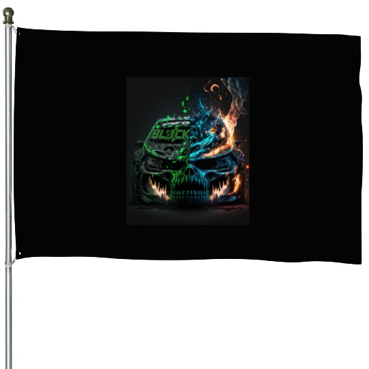 Racing Skulls Ken block House Flags