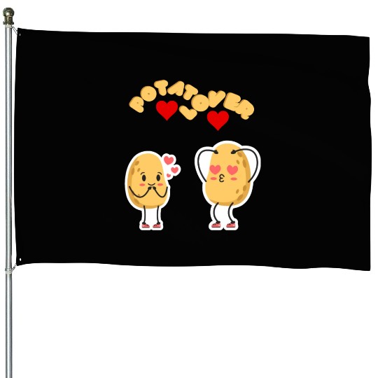Potatoes Lover I Love Potato House Flags