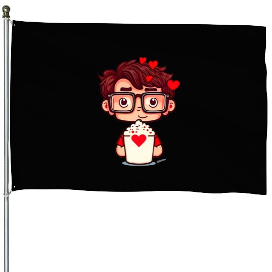 Popcorn Movie Guy House Flags