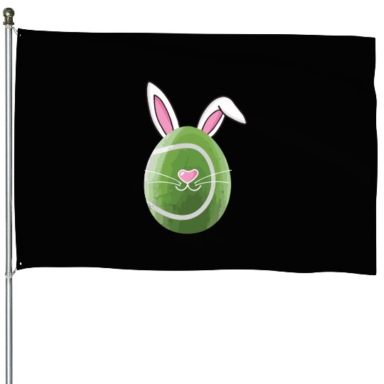Funny Easter Easter Egg Tennis Tennisball House Flags