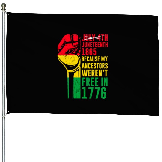 Juneteenth free since 1865 Black History US Africa House Flags