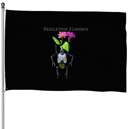 Skeleton garden House Flags