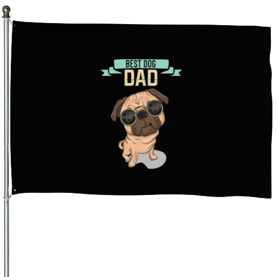 Best Dog Dad - Dog Lover Father Day House Flags