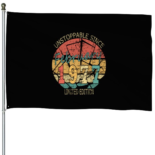1977 Born Vintage Rose Gift House Flags