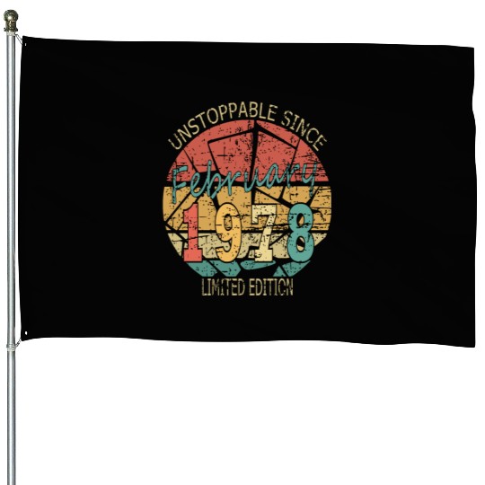 1978 Born Vintage Rose Gift House Flags