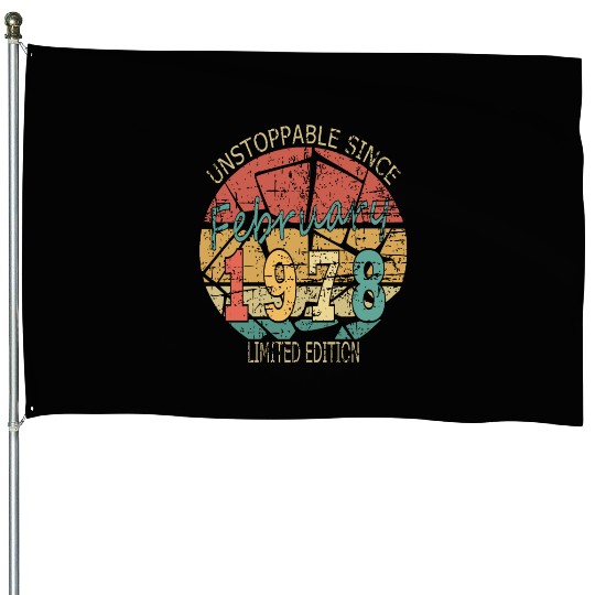 1978 Born Vintage Rose Gift House Flags