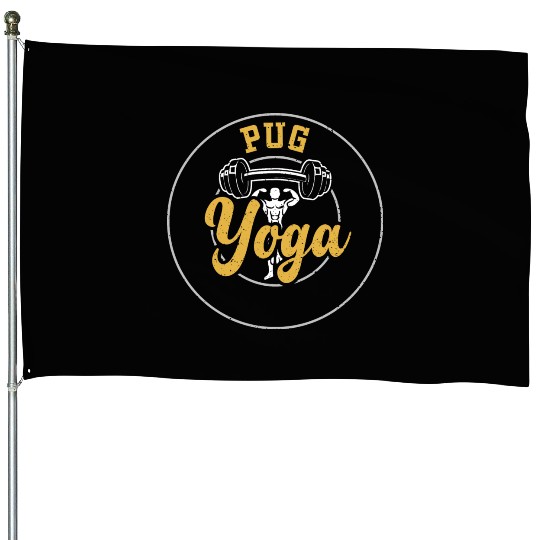Pug Yoga - Gym House Flags