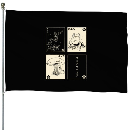 Cottagecore Tarot Cards Fungi Frog Goblincore House Flags