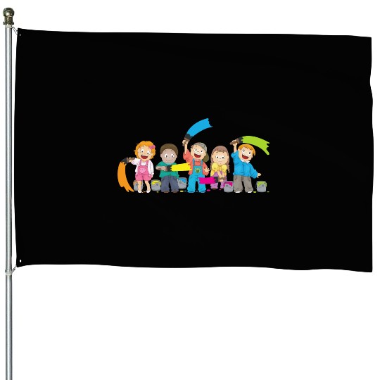 sticker design beautiful market training House Flags