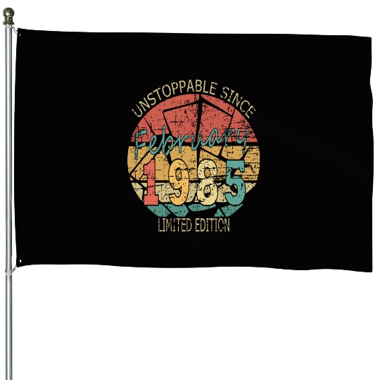 1985 Born Vintage Rose Gift House Flags