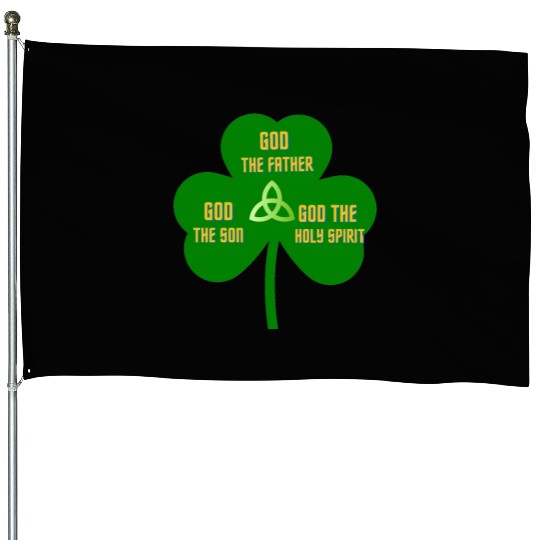 Holy Trinity Shamrock St Patrick Religious House Flags