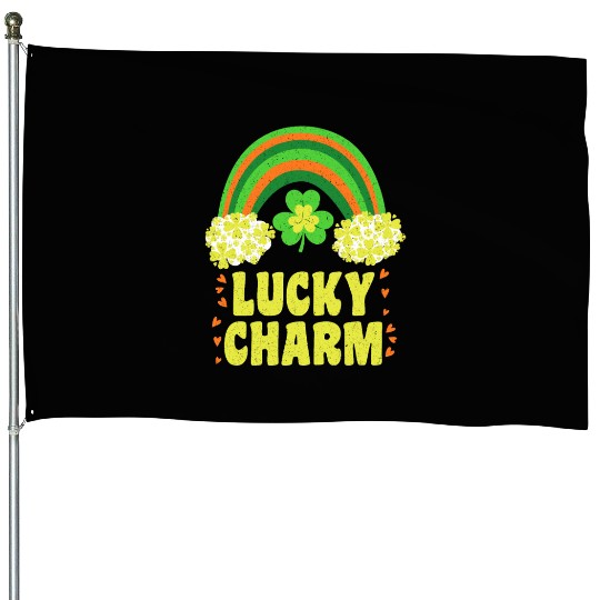 Lucky Charm Lucky Rainbow House Flags