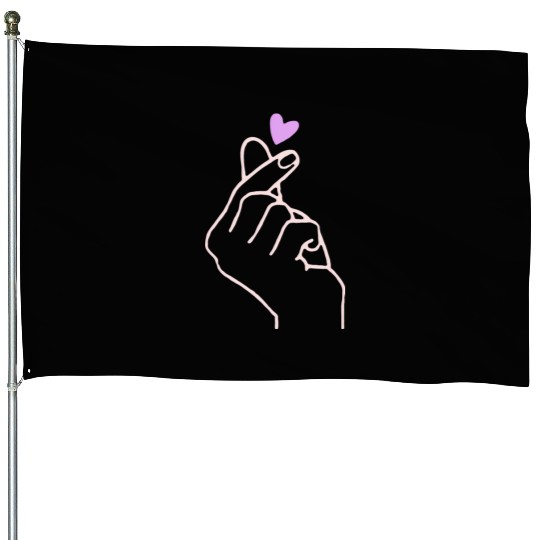 mini Heart love finger House Flags