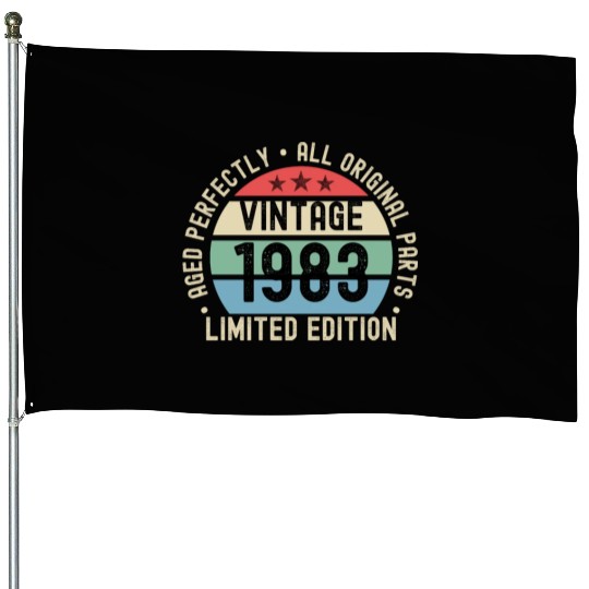40th Birthday Vintage 1983 House Flags