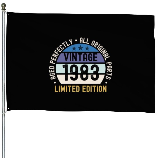 40th Birthday Vintage 1983 House Flags