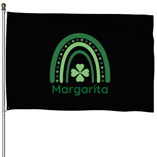 Margarita Clover Charm Boho Rainbow House Flags