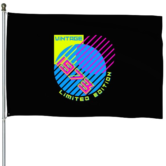50th Birthday Vintage 1973 House Flags