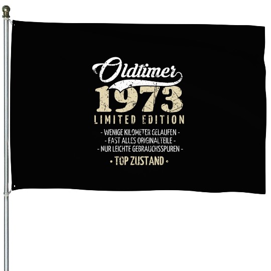 50th Birthday Vintage 1973 House Flags