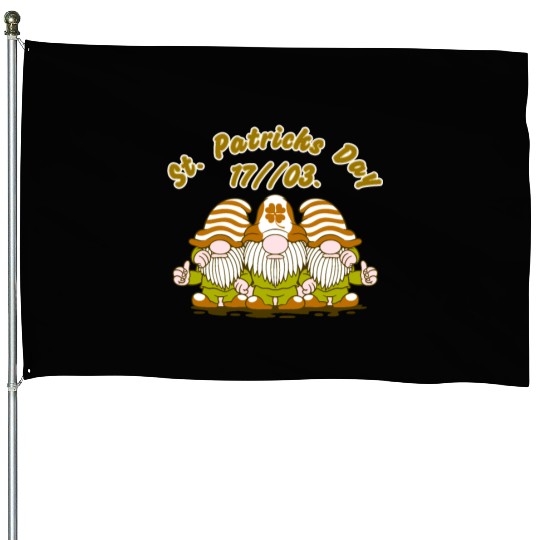 Happy St. Patrick's Day Leprechauns House Flags