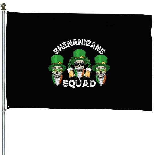 Shenanigans Squad St Patricks Day Fun Gift Idea House Flags