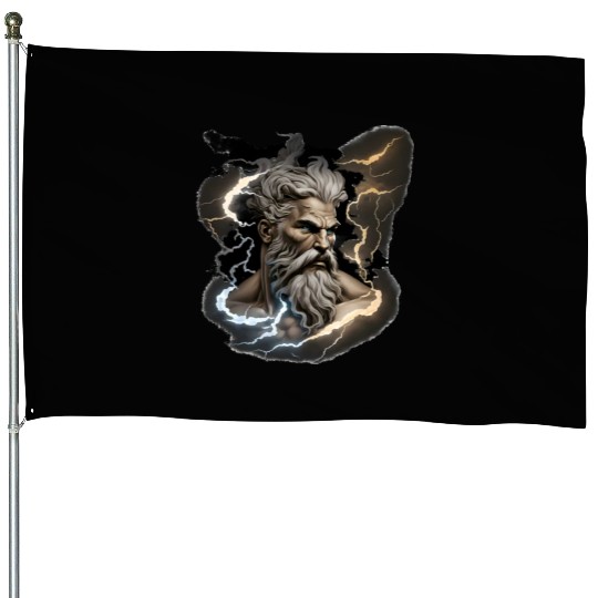 Zeus - A Colorful Tribute to the Greek God of Sky House Flags