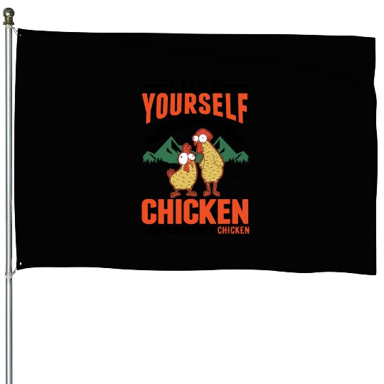 Chickens Chicken Farm Farmer House Flags