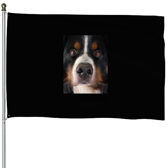 Bernese Mountain Dog House Flags