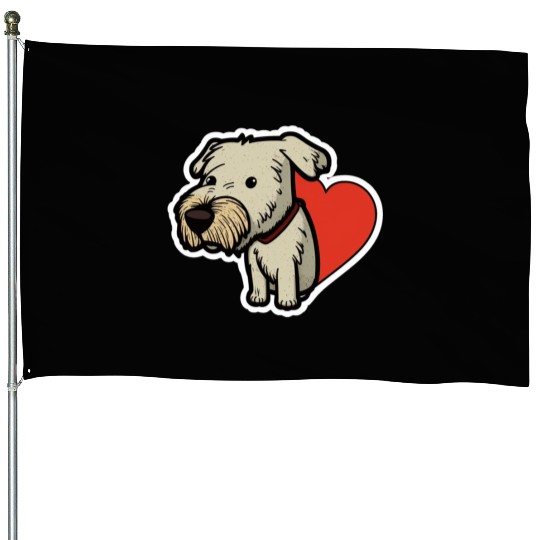 cute dog House Flags