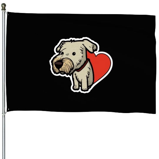 cute dog House Flags