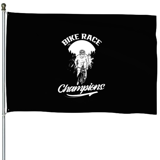 Bike Race Champions Racer Racing Cycling Bicycle House Flags