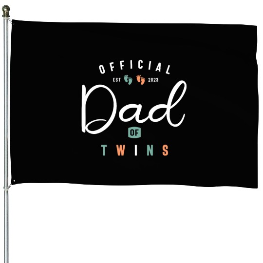 Dad of Twins Funny New Daddy To Be Expecting 2023 House Flags