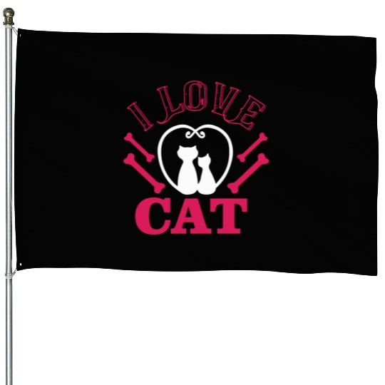 I love cat House Flags