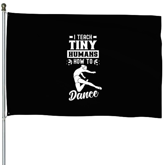 I Teach Tiny Humans How To Dance Dance Teacher House Flags